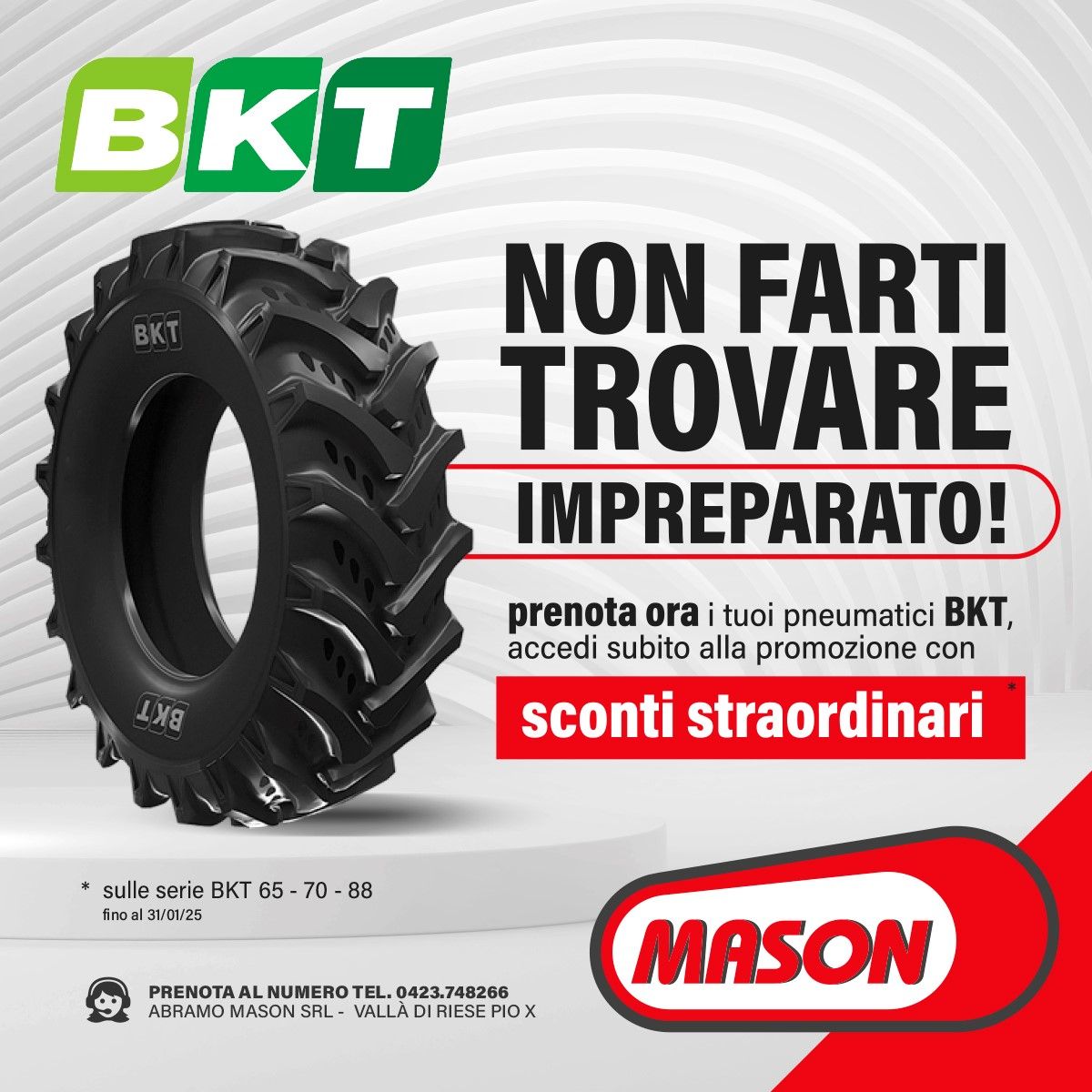 promozione speciale BKT - solo a GENNAIO 2025